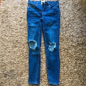 Free People busted knee skinny jeans